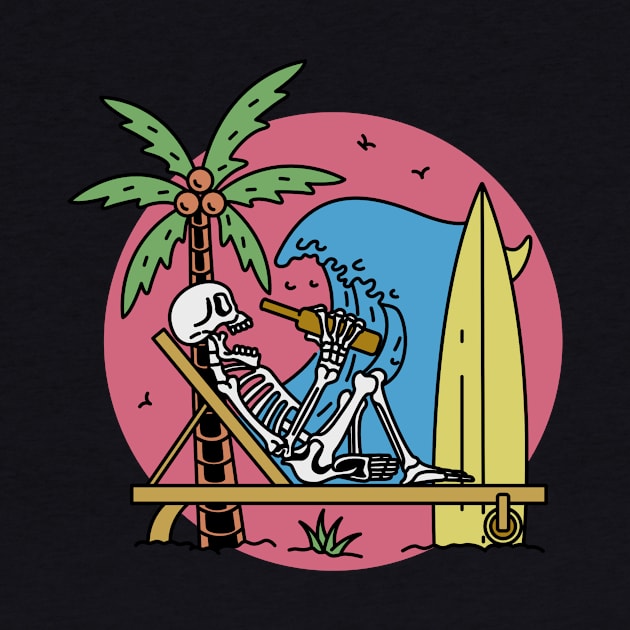 Skull Surf Beach by polkamdesign